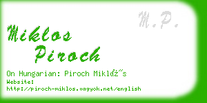 miklos piroch business card